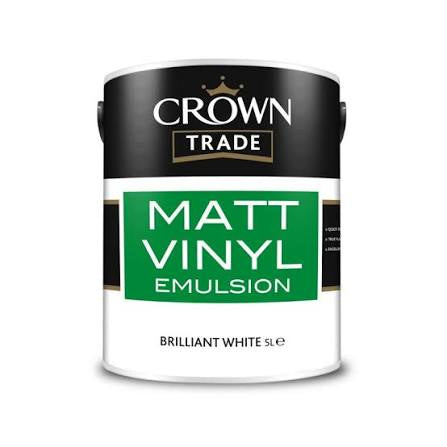 Crown Trade Vinyl Matt | 5L | Brilliant White